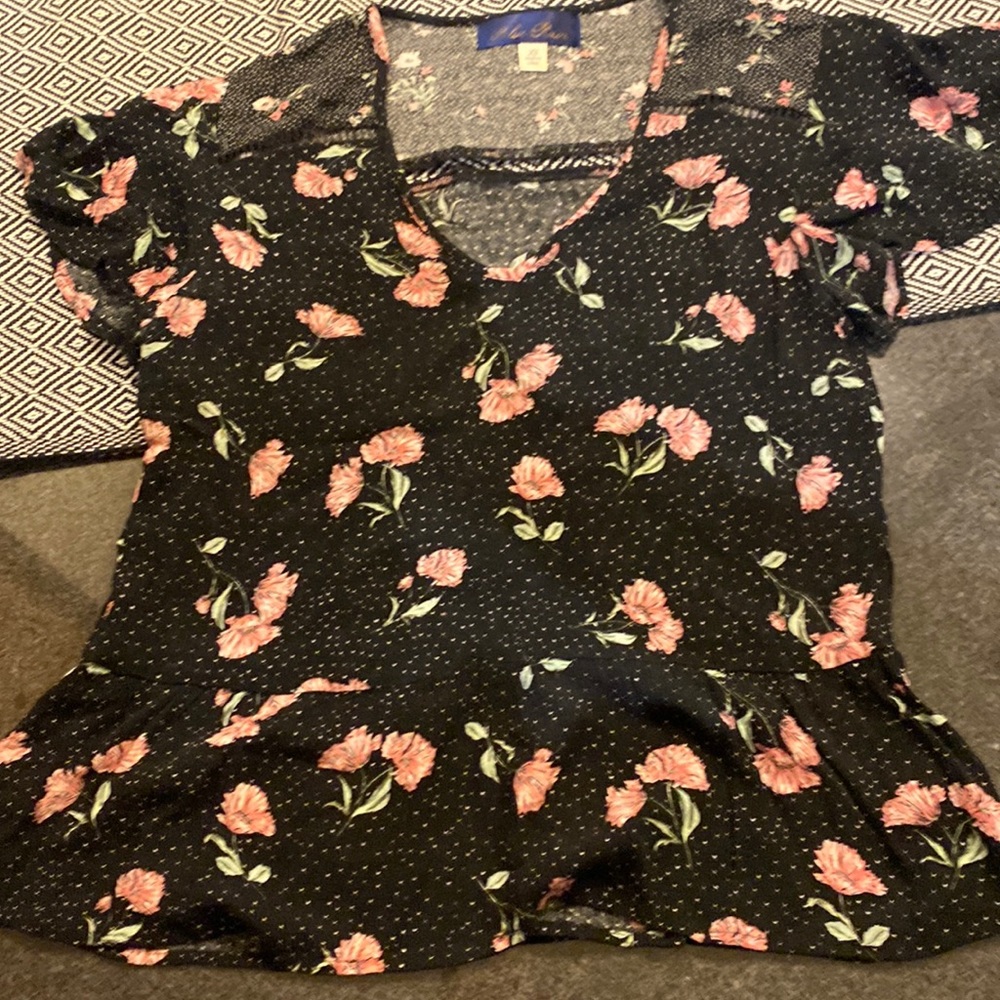 Francesca Blue Rain floral top